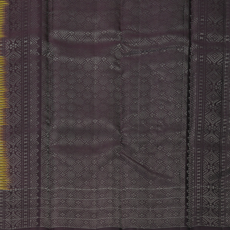 Hayagrivas Mustard &amp; Plum Purple Handloom Soft Silk Saree SSKBF149H5-1