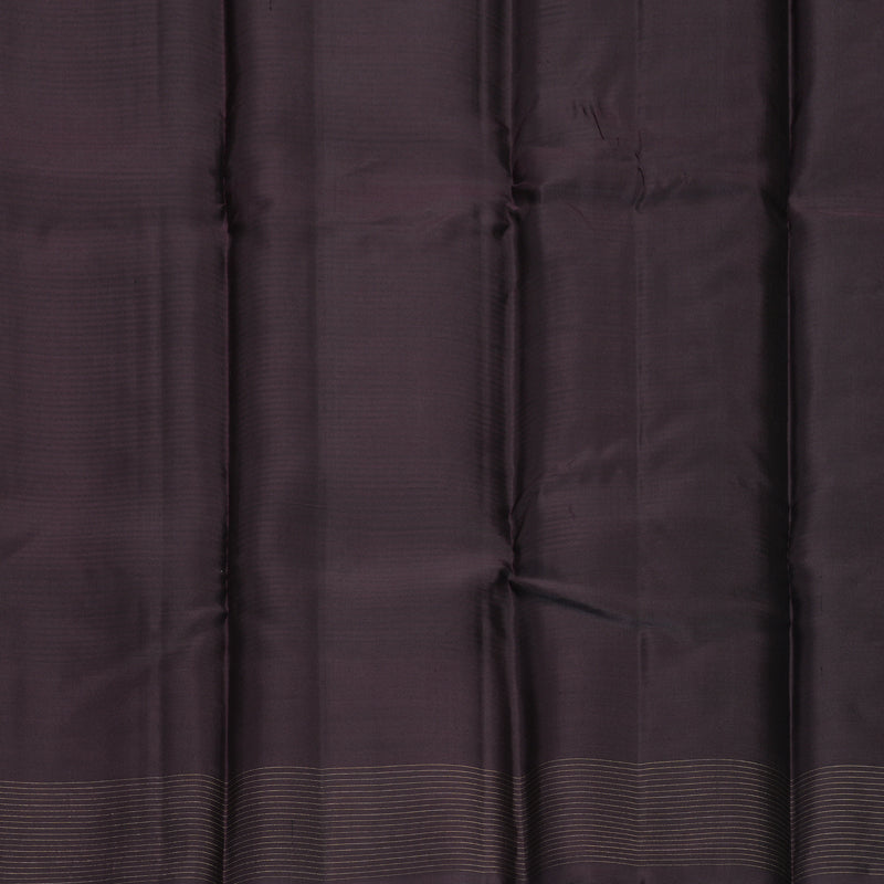 Hayagrivas Ramar Green &amp; Plum Purple Checks Handloom Soft Silk Saree SSKBF149H5-3