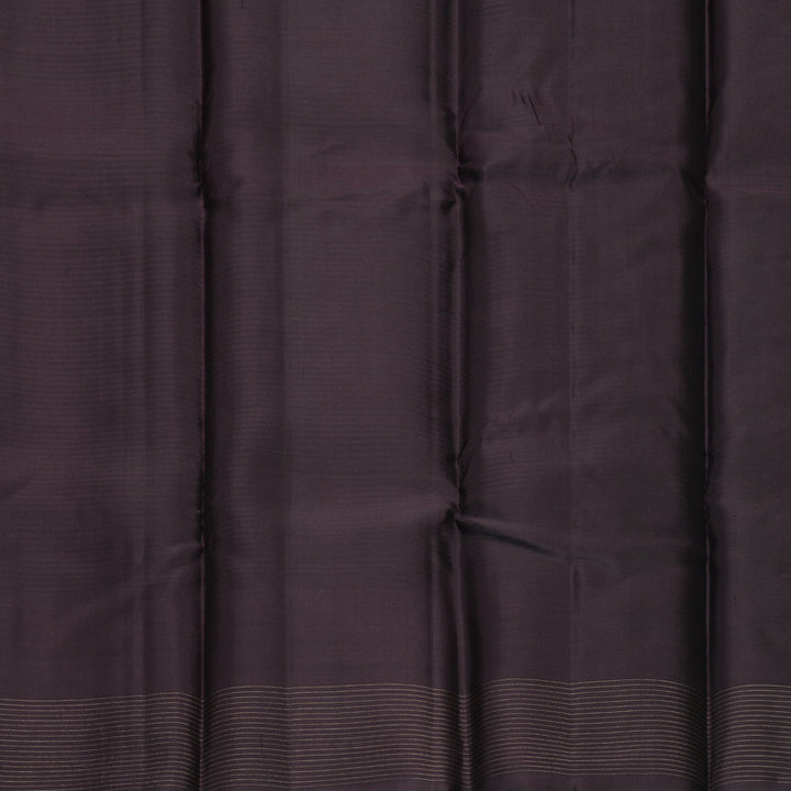 Hayagrivas Ramar Green &amp; Plum Purple Checks Handloom Soft Silk Saree SSKBF149H5-3