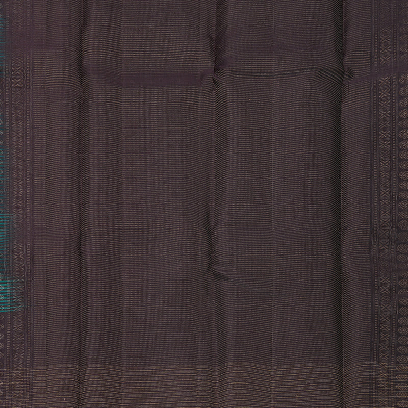 Hayagrivas Ramar Green &amp; Plum Purple Checks Handloom Soft Silk Saree SSKBF149H5-3