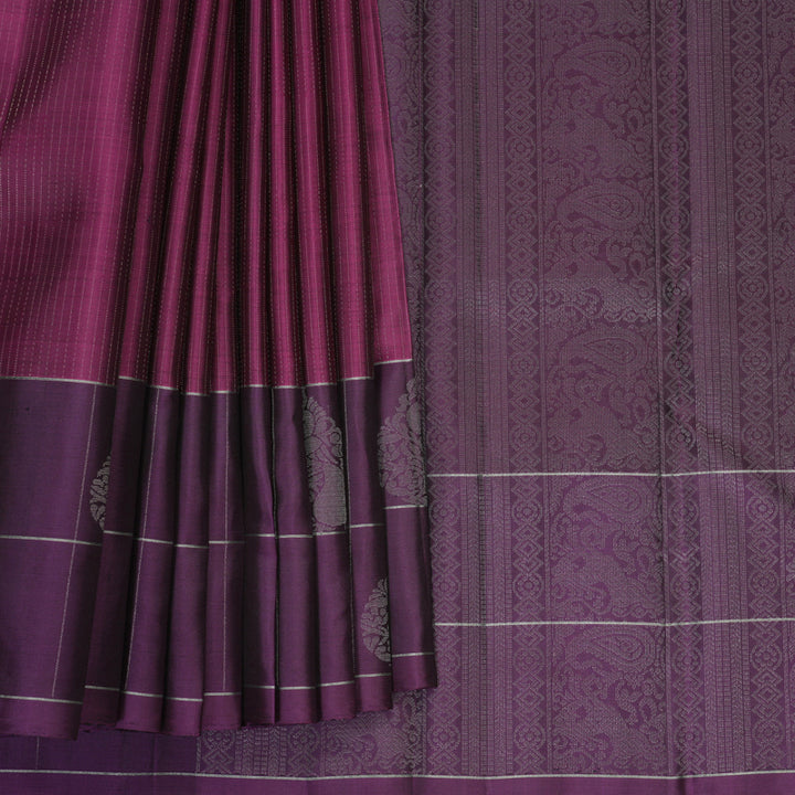 Hayagrivas Magenta Handloom Soft Silk Saree SSKBF149H6-1