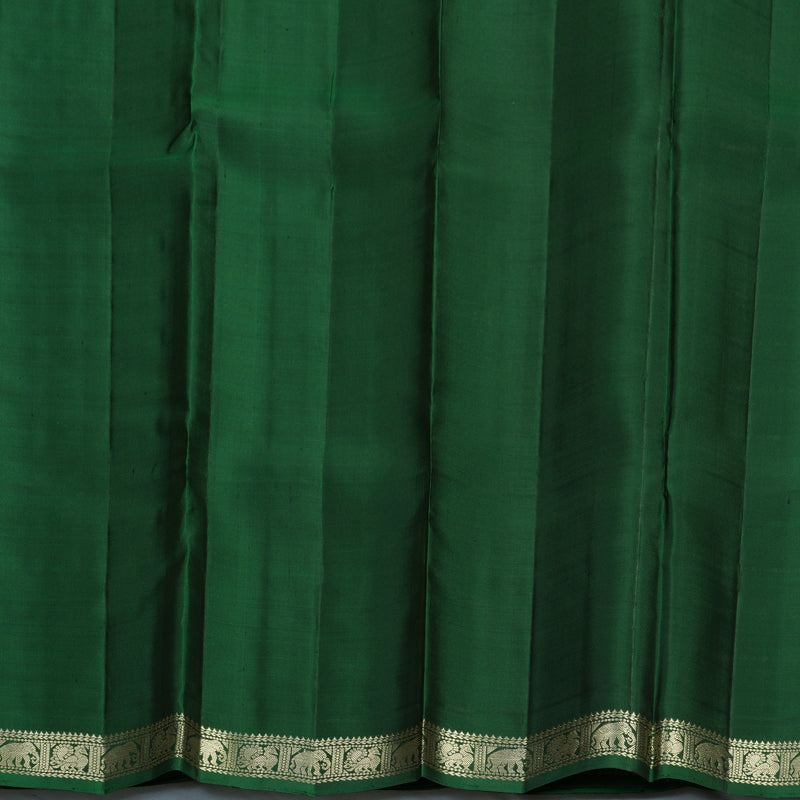 Hayagrivas Handloom Bottle Green Kanjivaram Silk Saree SSKBF149H9-2