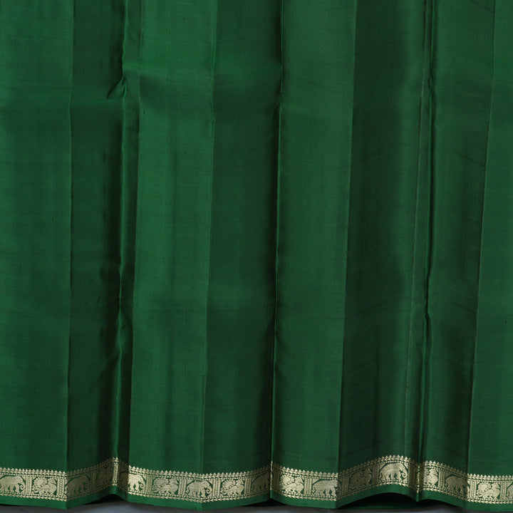 Hayagrivas Handloom Bottle Green Kanjivaram Silk Saree SSKBF149H9-2
