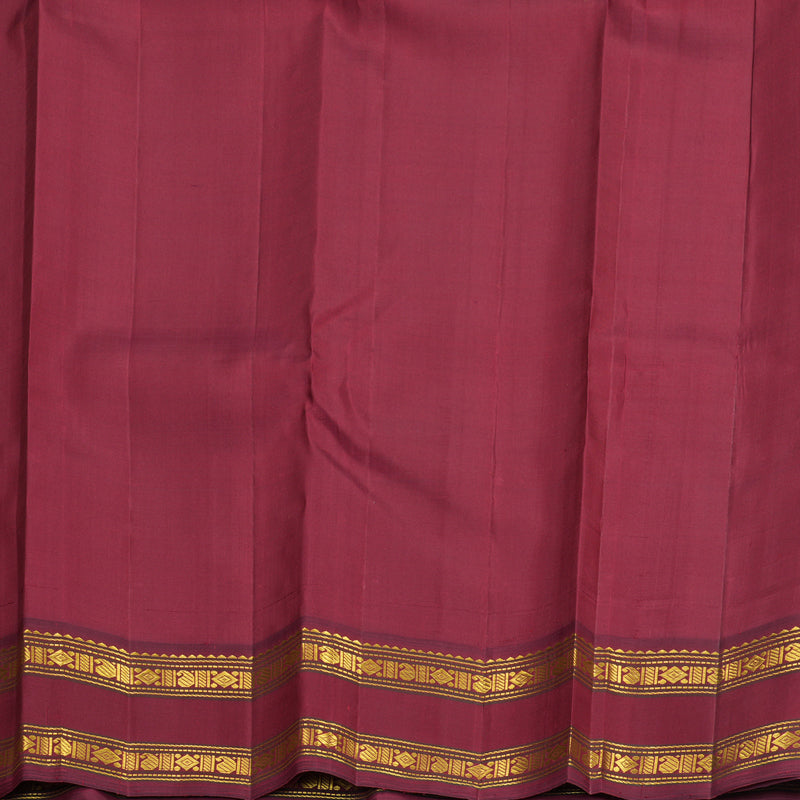 Hayagrivas Handloom Yellow Kanjivaram Silk Saree with Ganga Jamuna Border SSKBF154H9-1