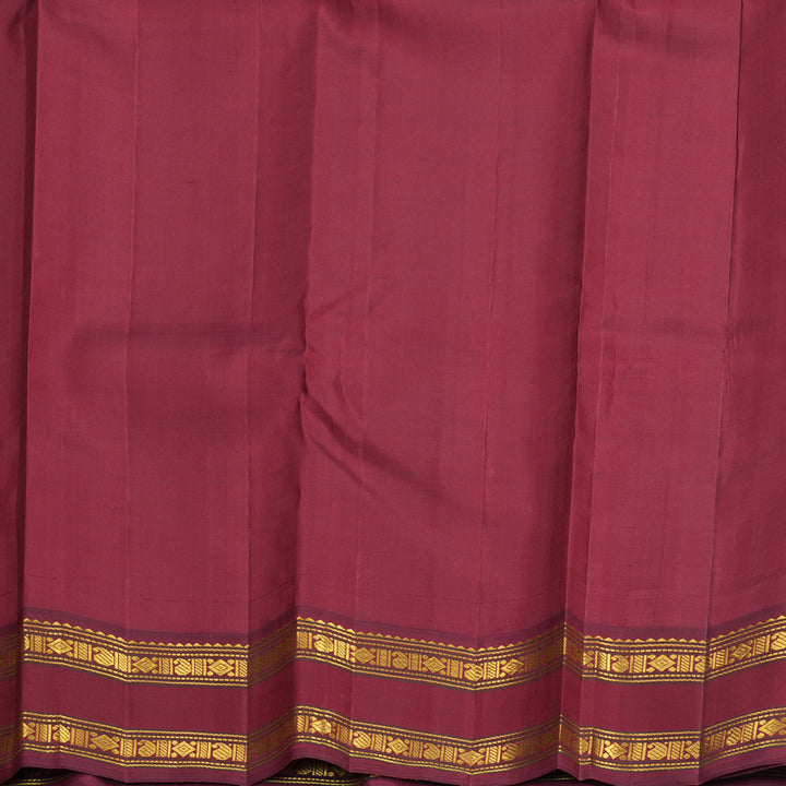 Hayagrivas Handloom Yellow Kanjivaram Silk Saree with Ganga Jamuna Border SSKBF154H9-1