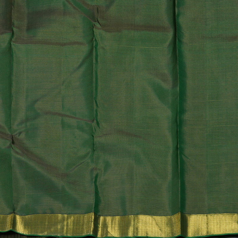 Hayagrivas Handloom Bottle Green Kanjivaram Silk Saree SSKBF20D1-1