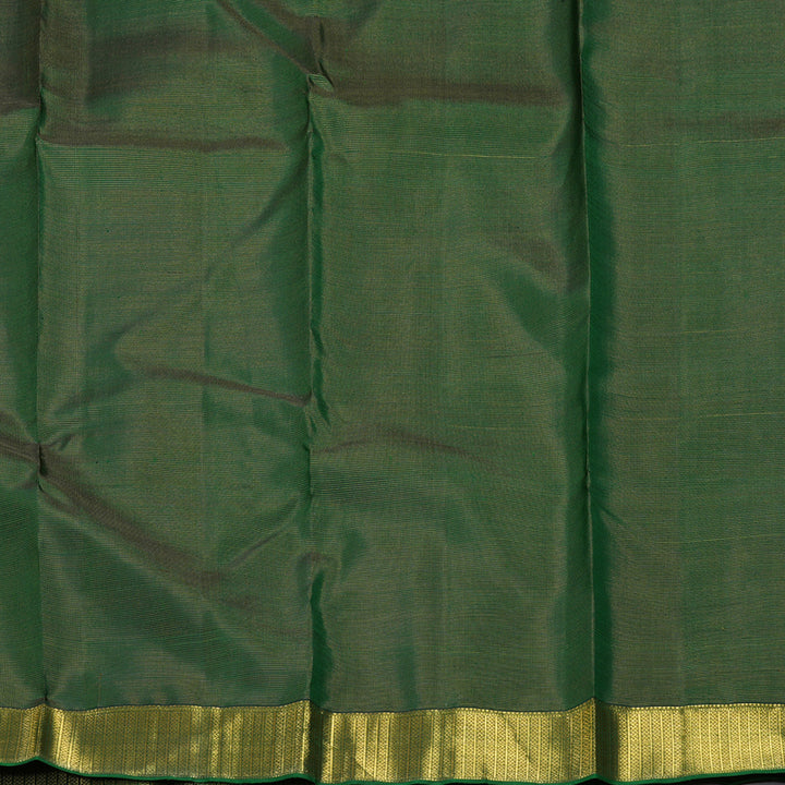 Hayagrivas Handloom Bottle Green Kanjivaram Silk Saree SSKBF20D1-1