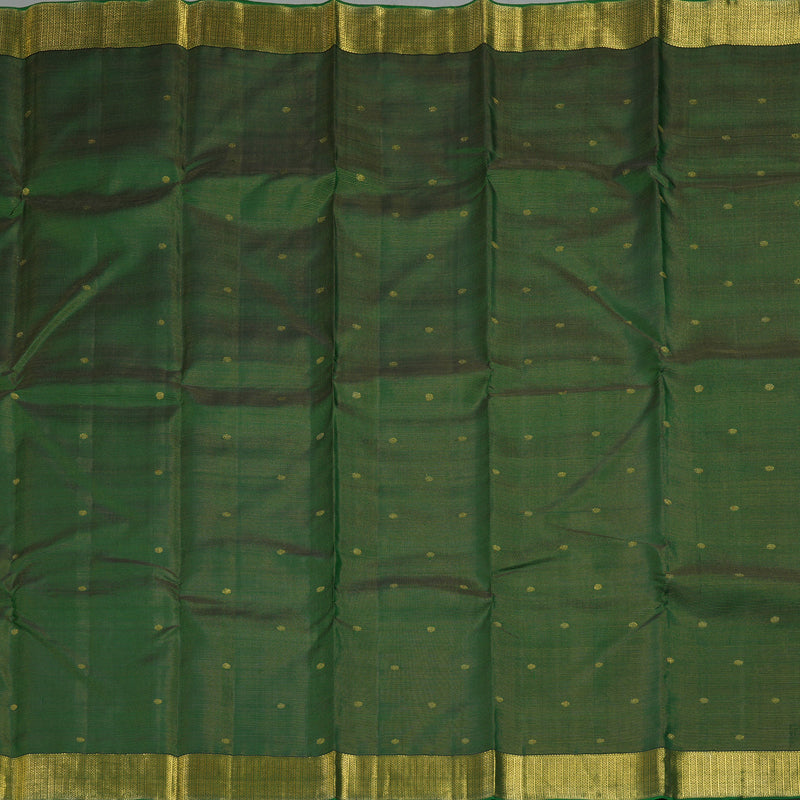 Hayagrivas Handloom Bottle Green Kanjivaram Silk Saree SSKBF20D1-1