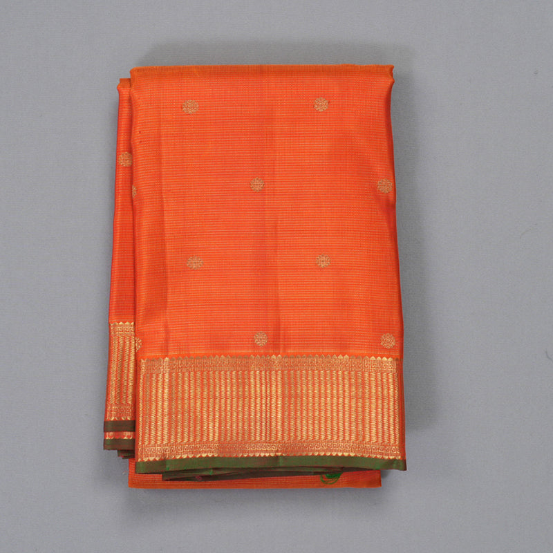 Hayagrivas Handloom Fanta Orange Kanjivaram Silk Saree SSKBF22D1-1