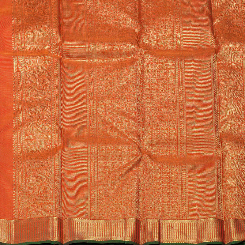 Hayagrivas Handloom Fanta Orange Kanjivaram Silk Saree SSKBF22D1-1