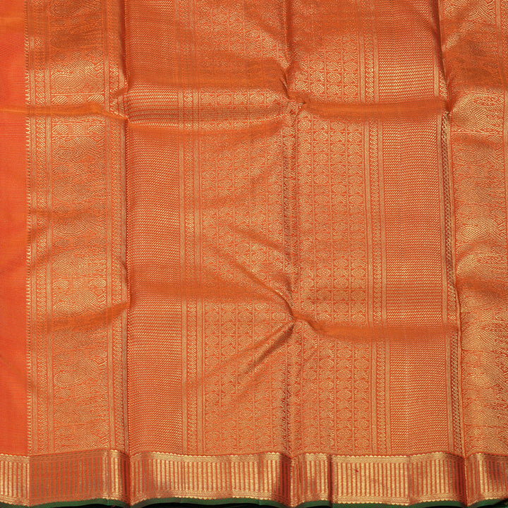 Hayagrivas Handloom Fanta Orange Kanjivaram Silk Saree SSKBF22D1-1