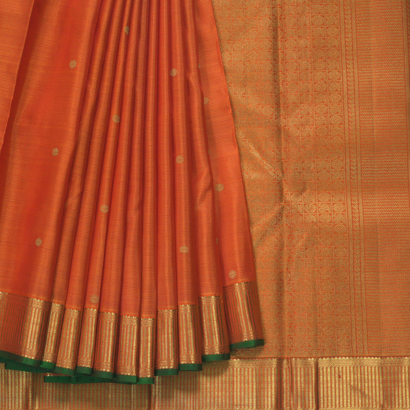 Hayagrivas Handloom Fanta Orange Kanjivaram Silk Saree SSKBF22D1-1