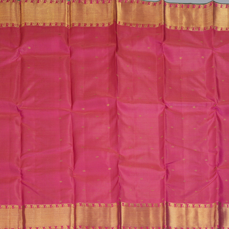 Hayagrivas Handloom Pink Kanjivaram Silk Saree SSKBF24D1-1