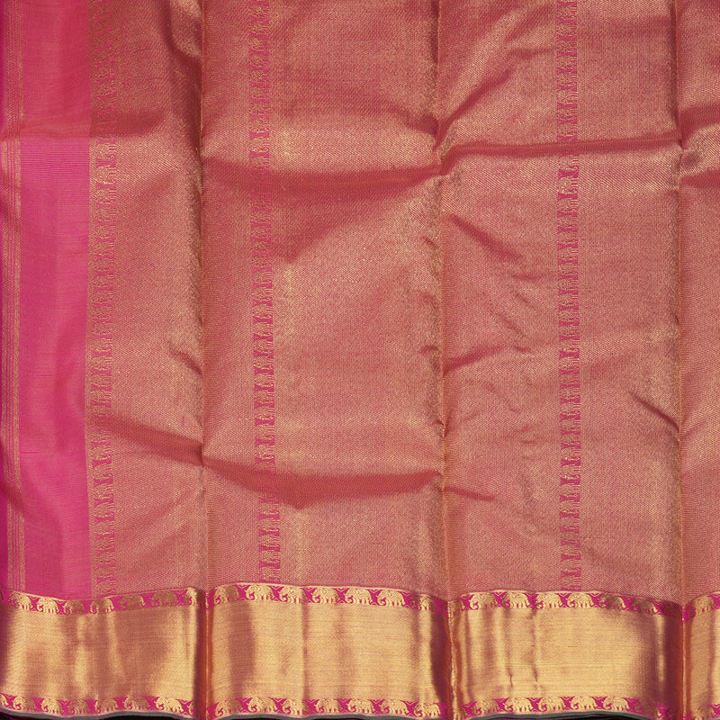 Hayagrivas Handloom Pink Kanjivaram Silk Saree SSKBF24D1-1