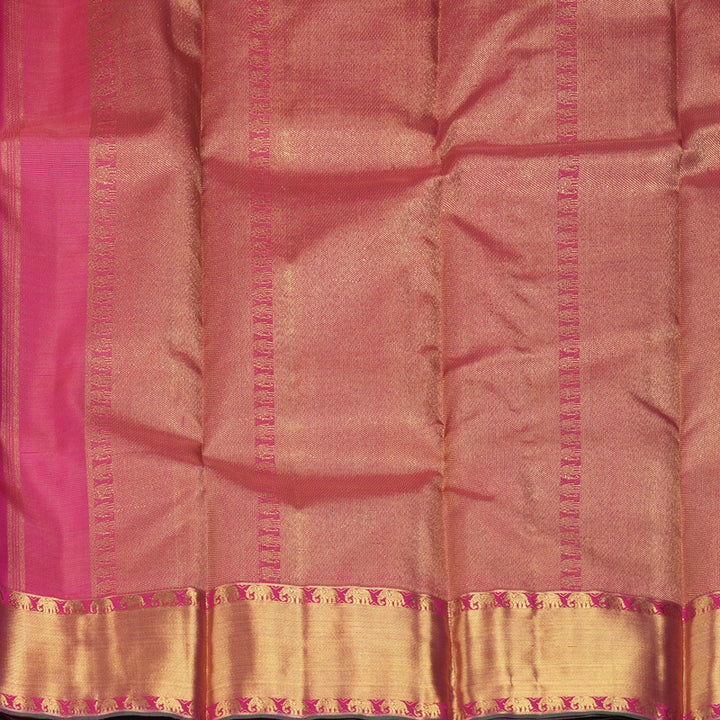 Hayagrivas Handloom Pink Kanjivaram Silk Saree SSKBF24D1-1