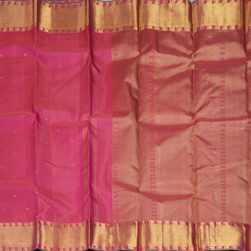 Hayagrivas Handloom Pink Kanjivaram Silk Saree SSKBF24D1-1