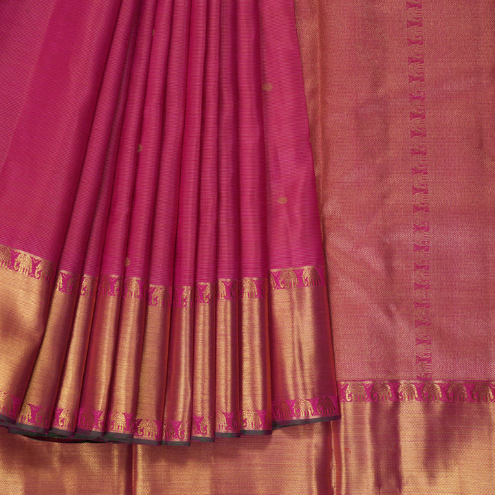 Hayagrivas Handloom Pink Kanjivaram Silk Saree SSKBF24D1-1