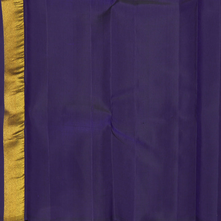 Hayagrivas Handloom Purplish-Blue Kanjivaram Silk Saree SSKBF2D6-2