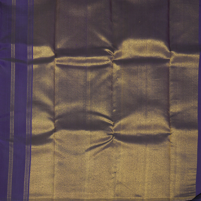 Hayagrivas Handloom Purplish-Blue Kanjivaram Silk Saree SSKBF2D6-2