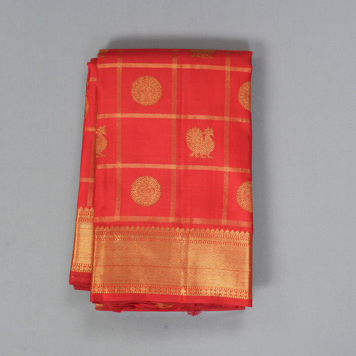 Hayagrivas Handloom Red Kanjivaram Silk Saree SSKBF39D1-1