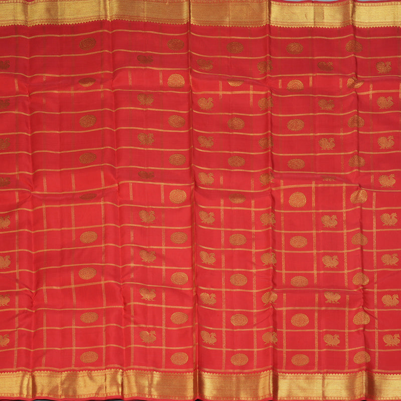 Hayagrivas Handloom Red Kanjivaram Silk Saree SSKBF39D1-1