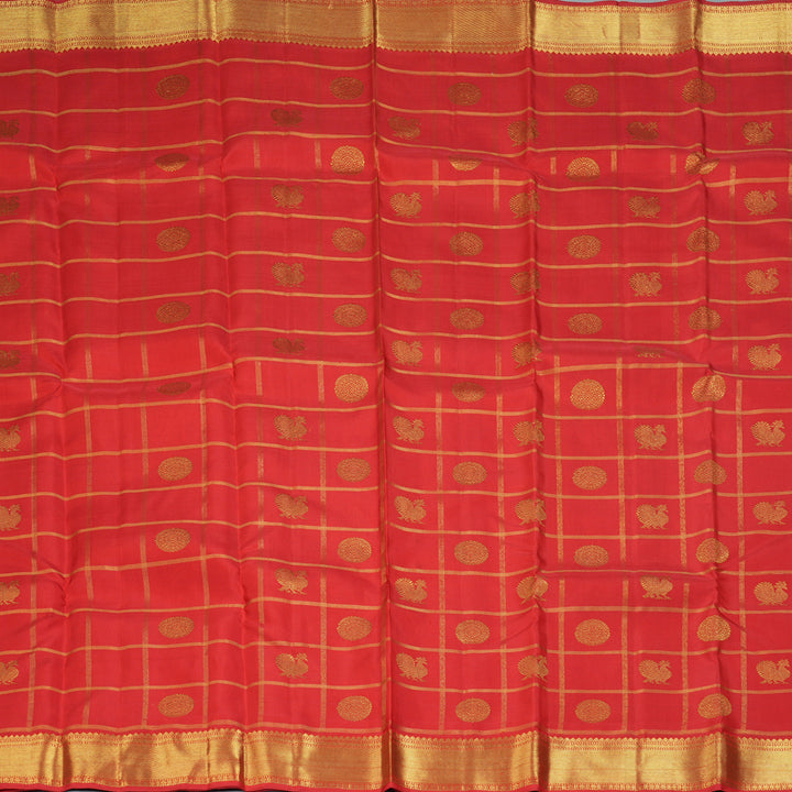 Hayagrivas Handloom Red Kanjivaram Silk Saree SSKBF39D1-1