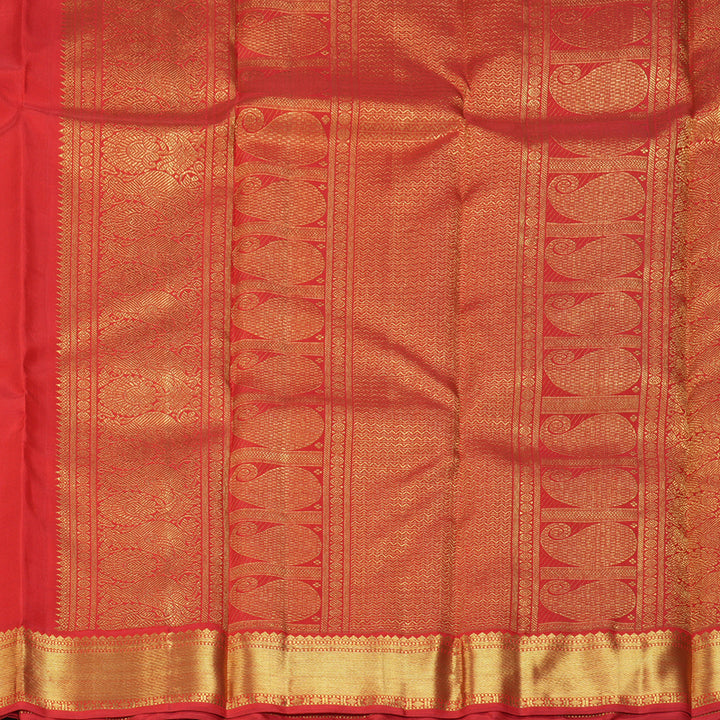 Hayagrivas Handloom Red Kanjivaram Silk Saree SSKBF39D1-1
