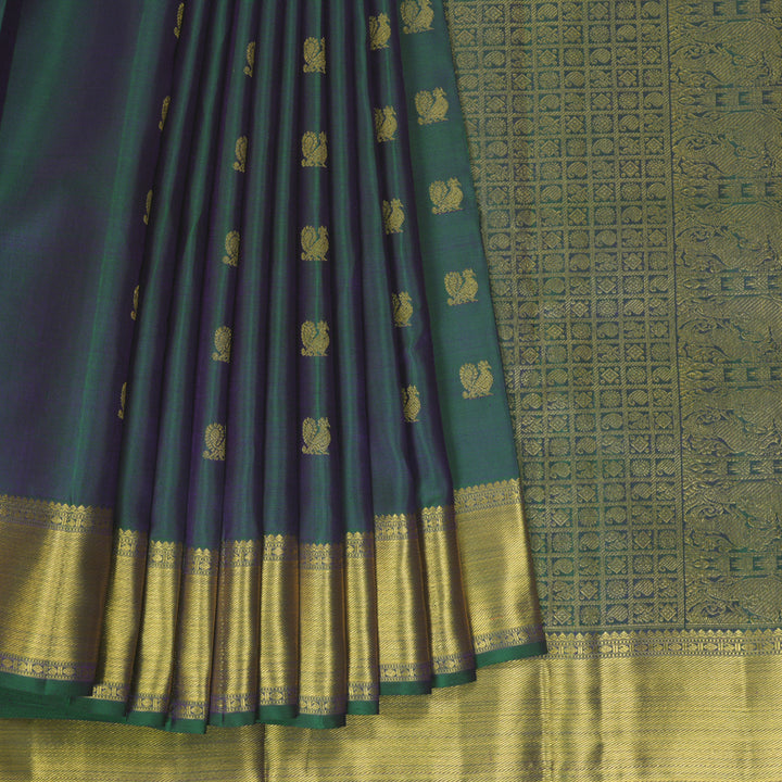 Hayagrivas Handloom Mayilkazhuthu Kanjivaram Silk Saree SSKBF39D2-1