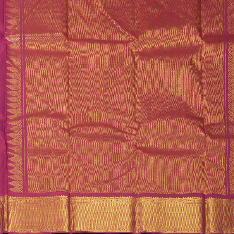 Hayagrivas Handloom Mayilkazhuthu Kanjivaram Silk Saree with Dark Pink Border SSKBF43D9-1