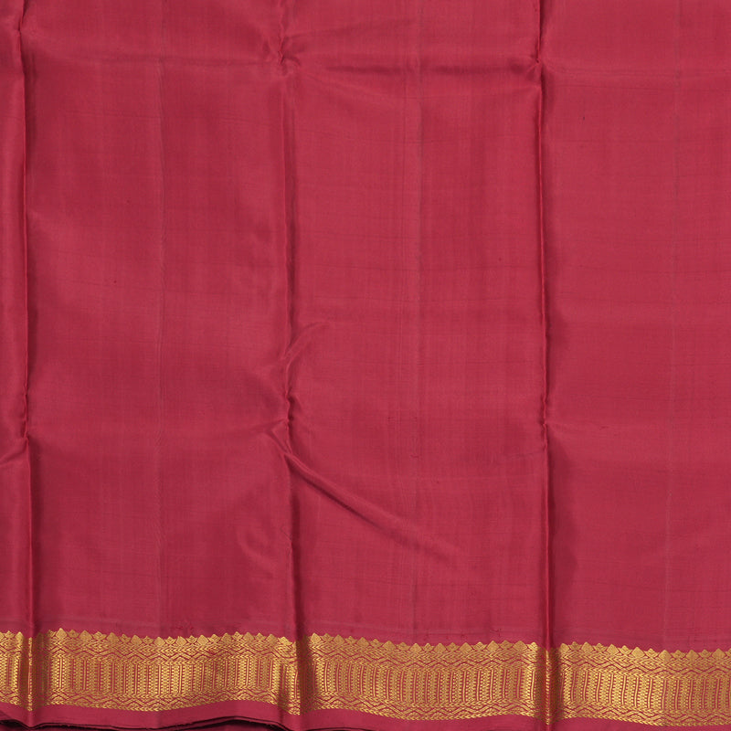 Hayagrivas Handloom Bottle Green Kanjivaram Silk Saree with Maroon Border SSKBF50E6-4