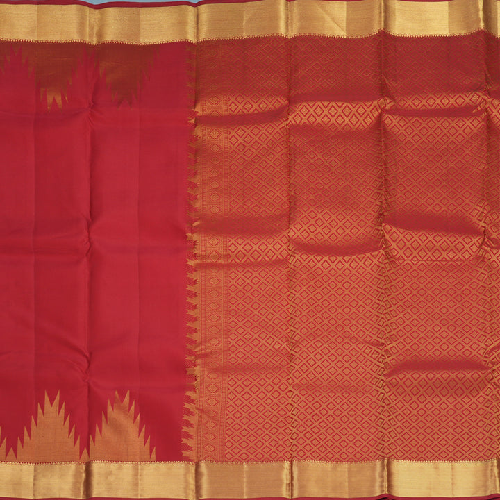 Hayagrivas Handloom Red Kanjivaram Silk Saree SSKBF57E3-1