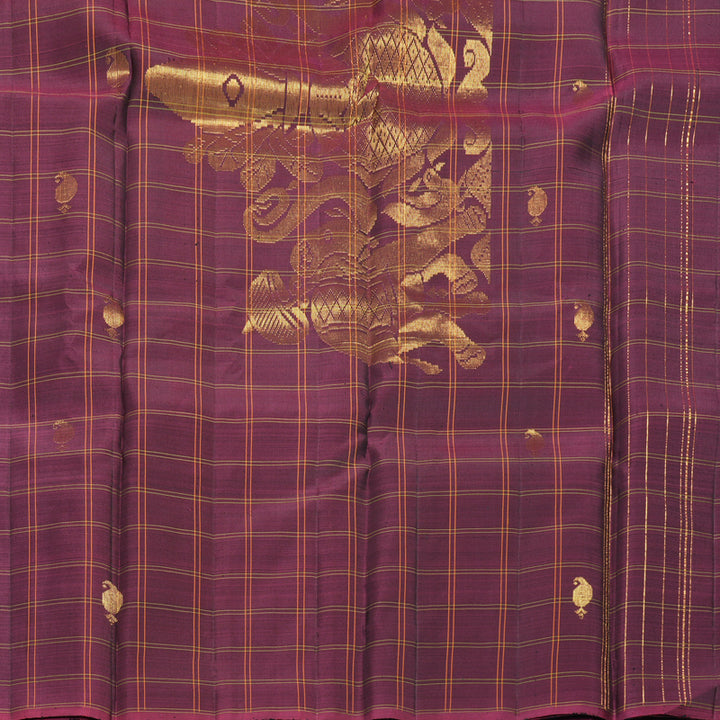 Hayagrivas Handloom Deep Nagapazham Kanjivaram Silk Saree SSKBF60E1-1