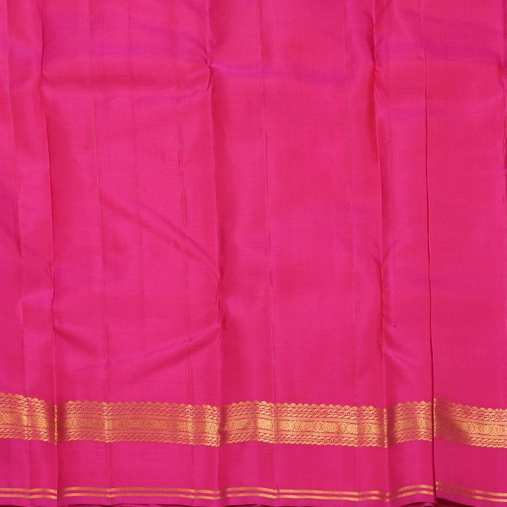 Hayagrivas Handloom Rani Pink Kanjivaram Silk Saree SSKBF60E11-11