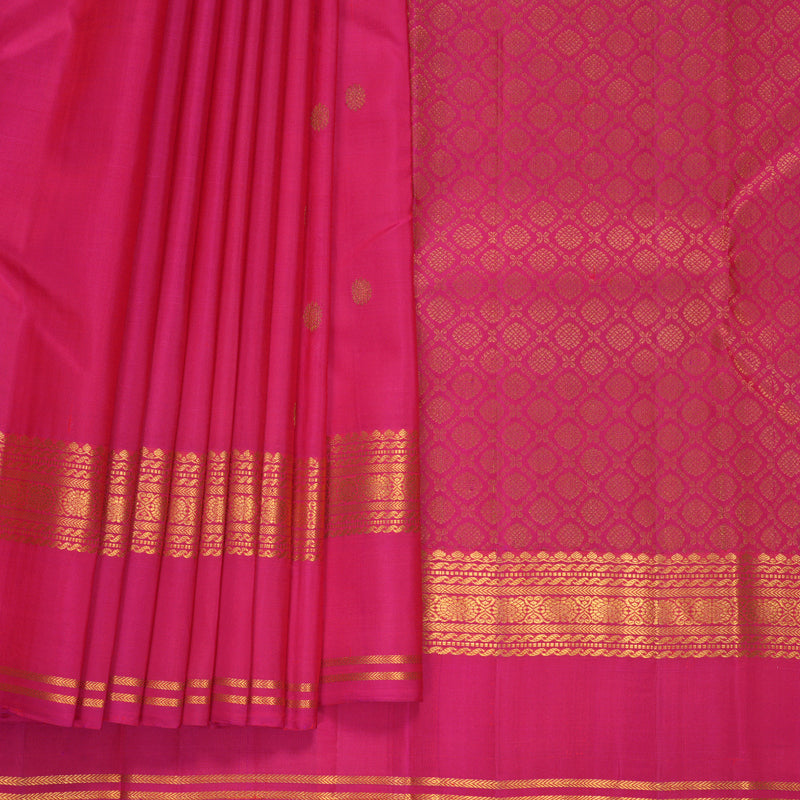 Hayagrivas Handloom Rani Pink Kanjivaram Silk Saree SSKBF60E11-11