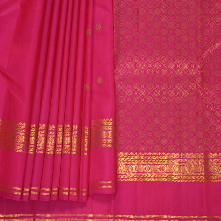 Hayagrivas Handloom Rani Pink Kanjivaram Silk Saree SSKBF60E11-11