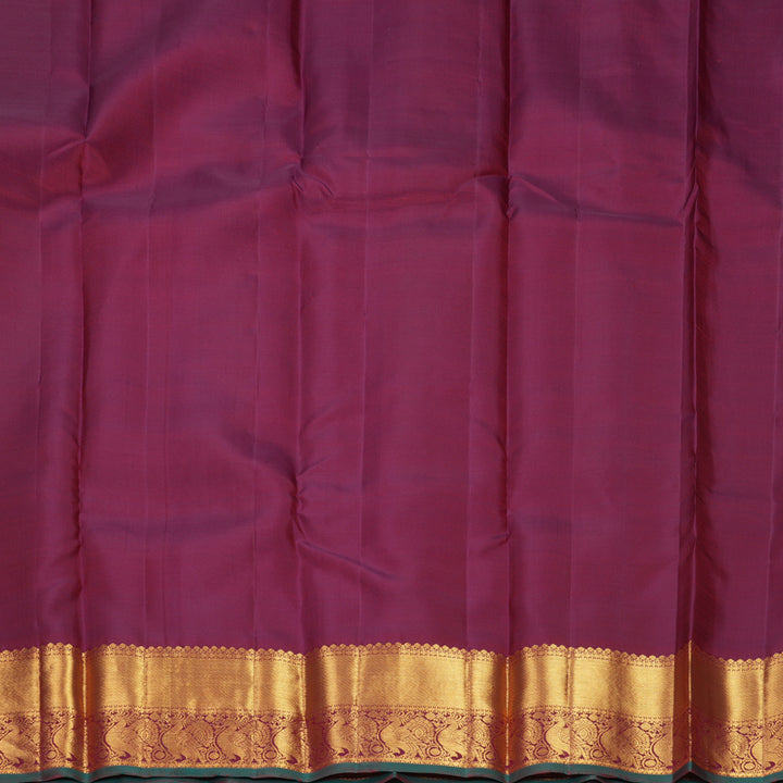 Hayagrivas Handloom Rose Pink Kanjivaram Silk Saree with Burgundy Border SSKBF60E11-14