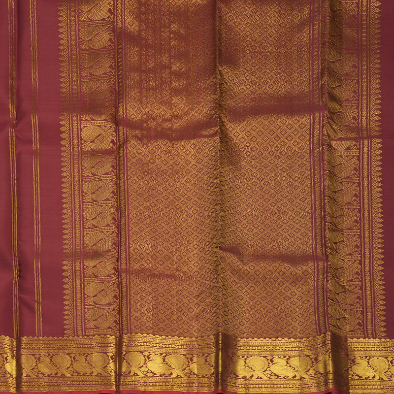 Hayagrivas Handloom Maroon Kanjivaram Silk Saree SSKBF60E11-16