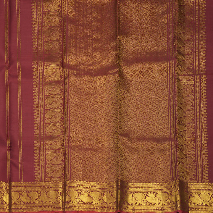 Hayagrivas Handloom Maroon Kanjivaram Silk Saree SSKBF60E11-16