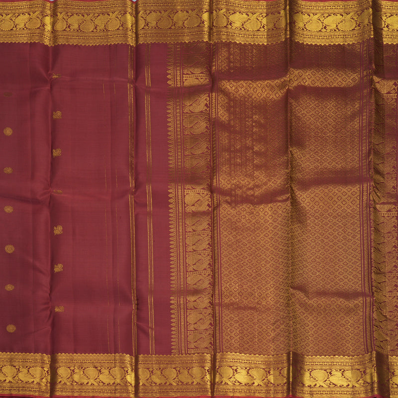Hayagrivas Handloom Maroon Kanjivaram Silk Saree SSKBF60E11-16