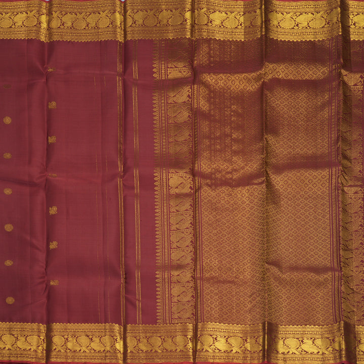 Hayagrivas Handloom Maroon Kanjivaram Silk Saree SSKBF60E11-16