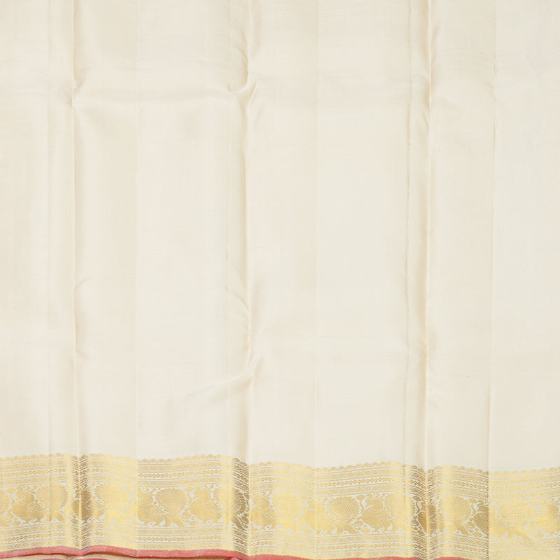 Hayagrivas Handloom Half-White Kanjivaram Silk Saree SSCKBF60E11-4