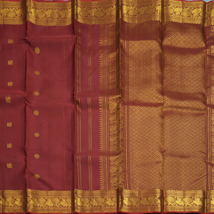 Hayagrivas Handloom Maroon Kanjivaram Silk Saree SSKBF60E11-8