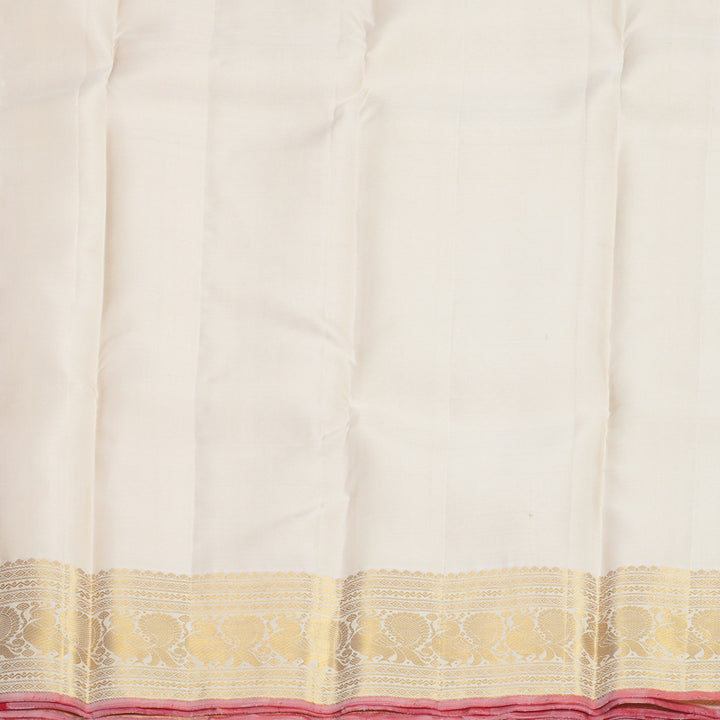 Hayagrivas Handloom Half-White Kanjivaram Silk Saree SSKBF60E11-9