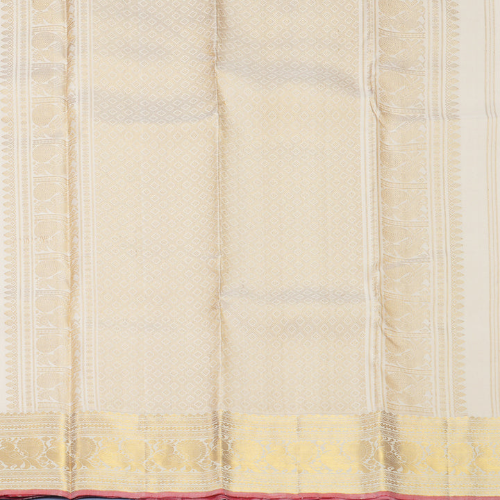 Hayagrivas Handloom Half-White Kanjivaram Silk Saree SSKBF60E11-9