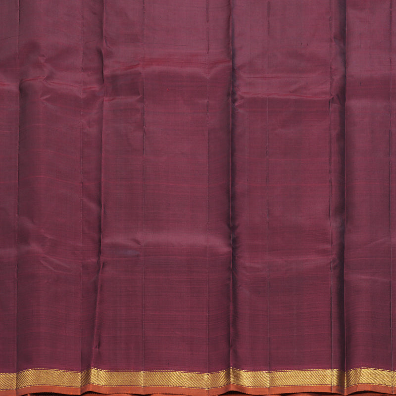 Hayagrivas Handloom Bottle Green Kanjivaram Silk Saree with Burgundy Border SSKBF60E2-4
