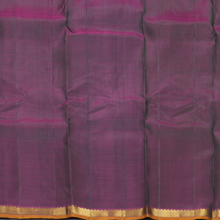 Hayagrivas Handloom Bottle Green Kanjivaram Silk Saree with Purple Border SSKBF60E3-3