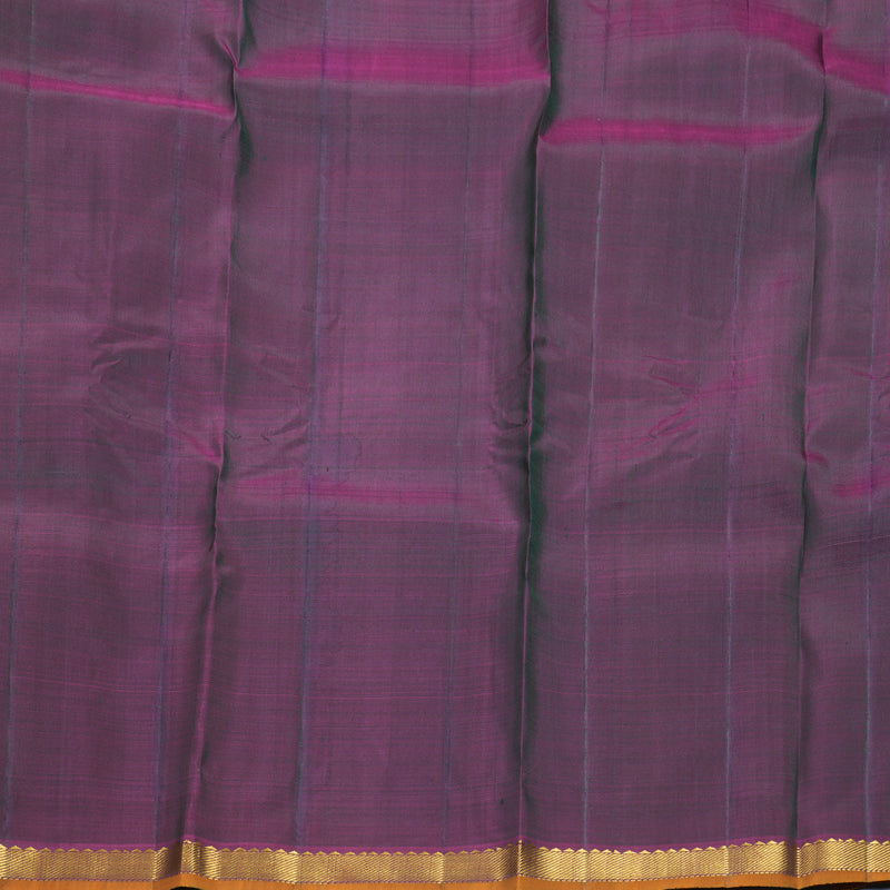 Hayagrivas Handloom Bottle Green Kanjivaram Silk Saree with Purple Border SSKBF60E3-4