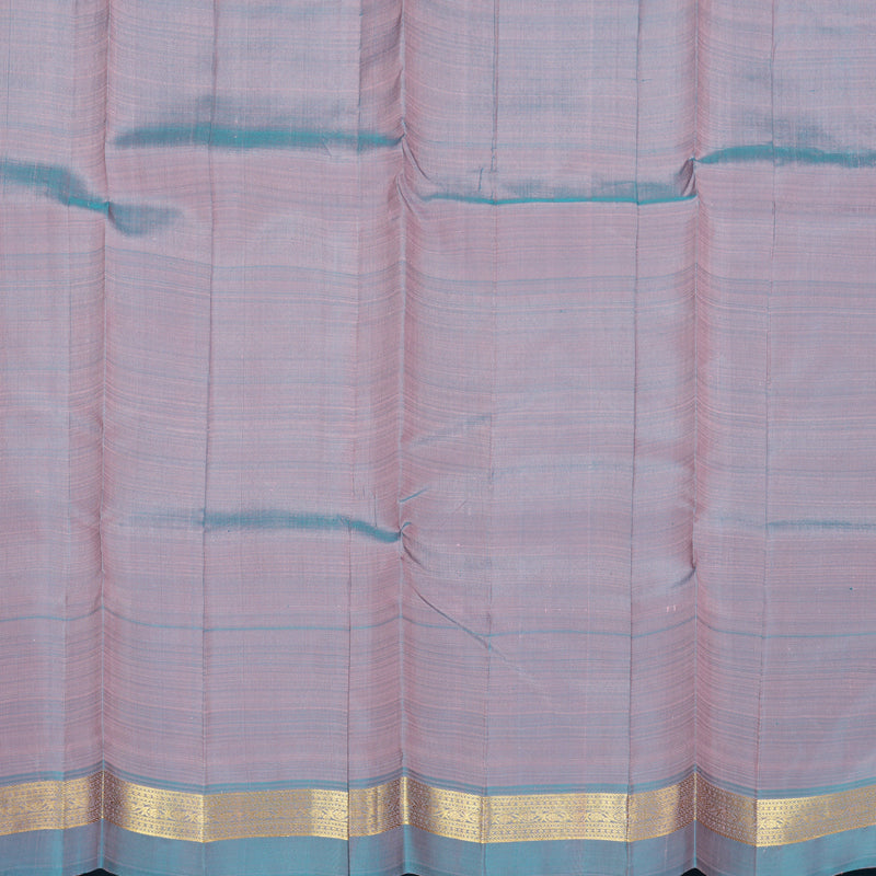 Hayagrivas Handloom Baby Pink Kanjivaram Silk Saree with Teal Green Border SSKBF60E4-2