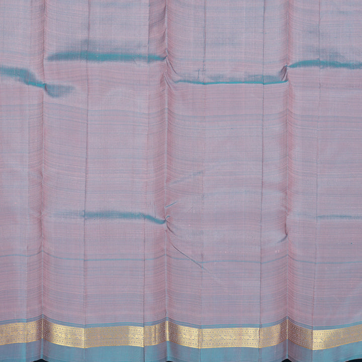 Hayagrivas Handloom Baby Pink Kanjivaram Silk Saree with Teal Green Border SSKBF60E4-2