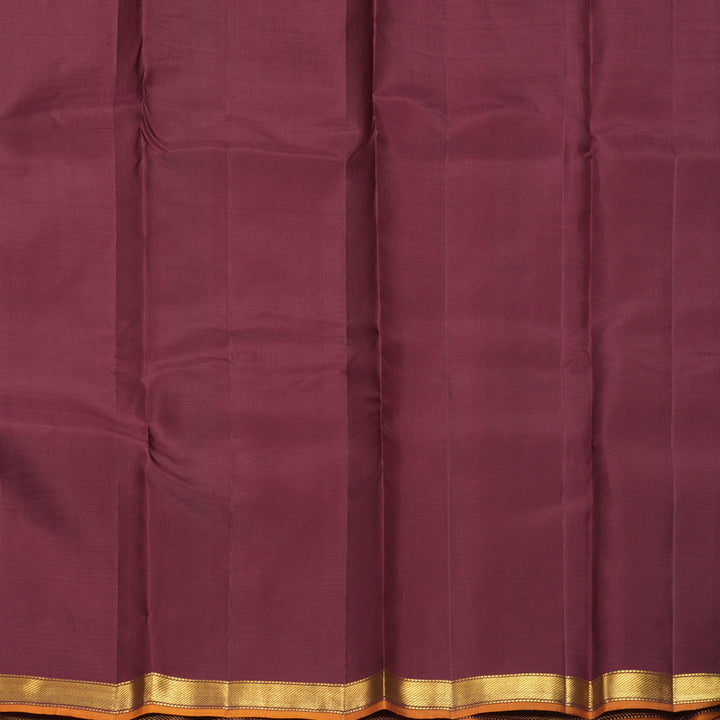Hayagrivas Handloom Pinkish-Maroon Kanjivaram Silk Saree SSKBF60E5-1